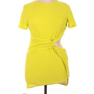 ASOS Yellow Fitted mini-dress with cut-out detail